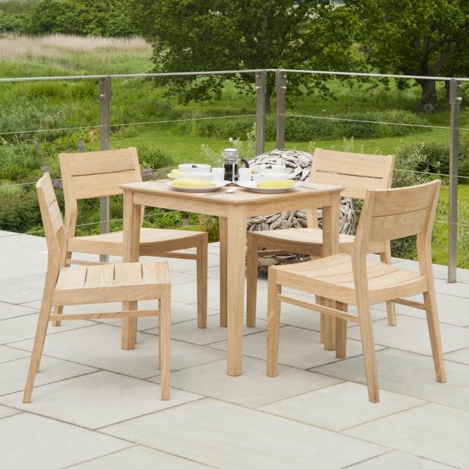 Alexander Rose Roble 4 Seater Dining Set with Square Table
