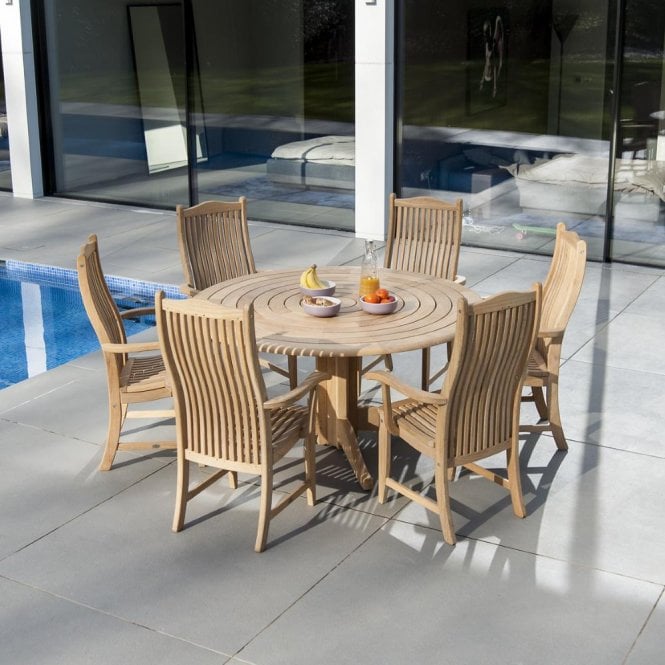 Alexander Rose Roble Bengal 6 Seater Dining Set