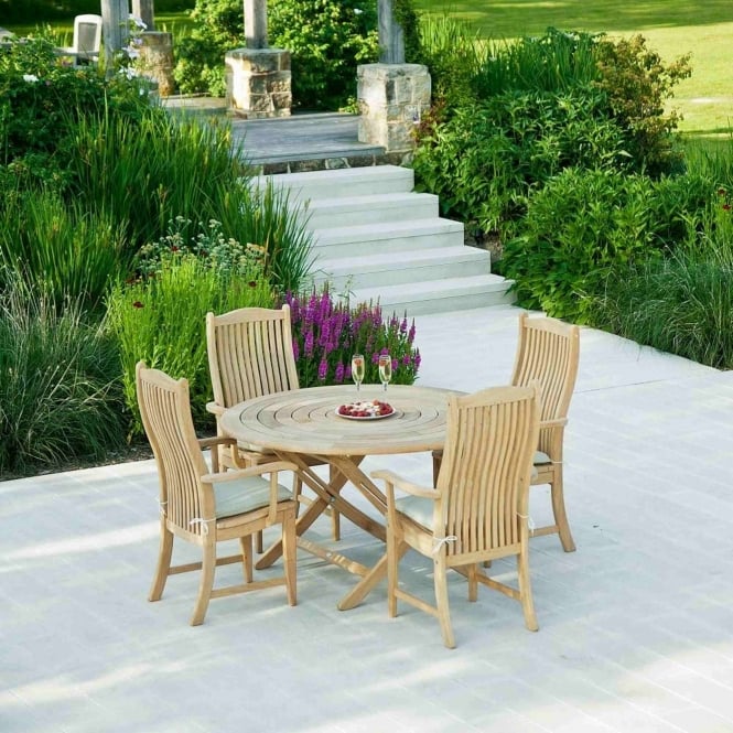 Alexander Rose Roble Bengal Round 4 Seater Dining Set
