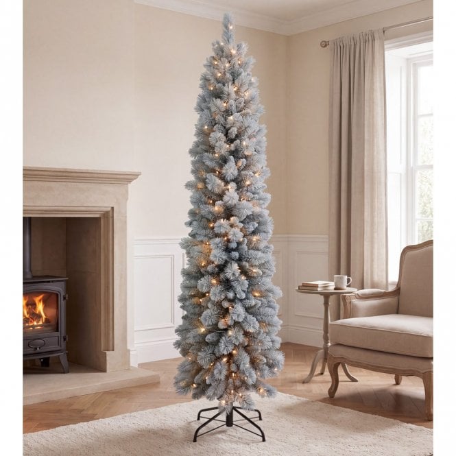 Frosted Arden Pine Christmas Tree with Warm White LEDs