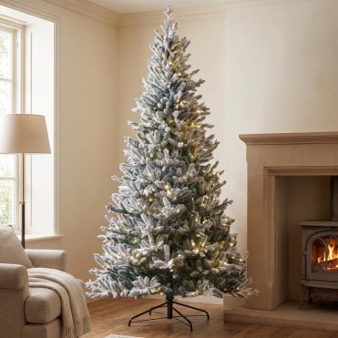 Frosted Dalton Fir 7.5ft Christmas Tree with Warm White LEDs