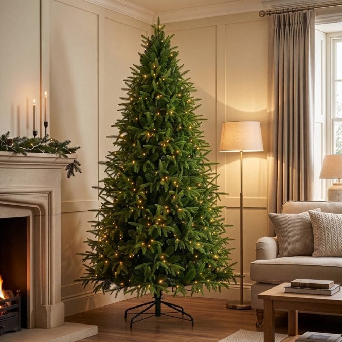 BOSK North Ridge Fir 7.5ft Christmas Tree with Warm White LEDs