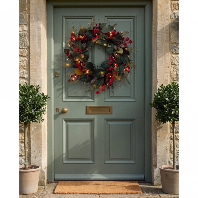 BOSK Winter Glade Prelit Christmas Wreath