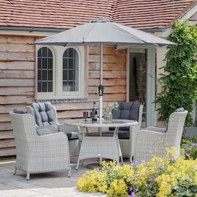 Bramblecrest Chedworth 4 Seat Dining Set - Dove Grey