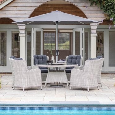 Chedworth 6 Seat Dining Set - Dove Grey