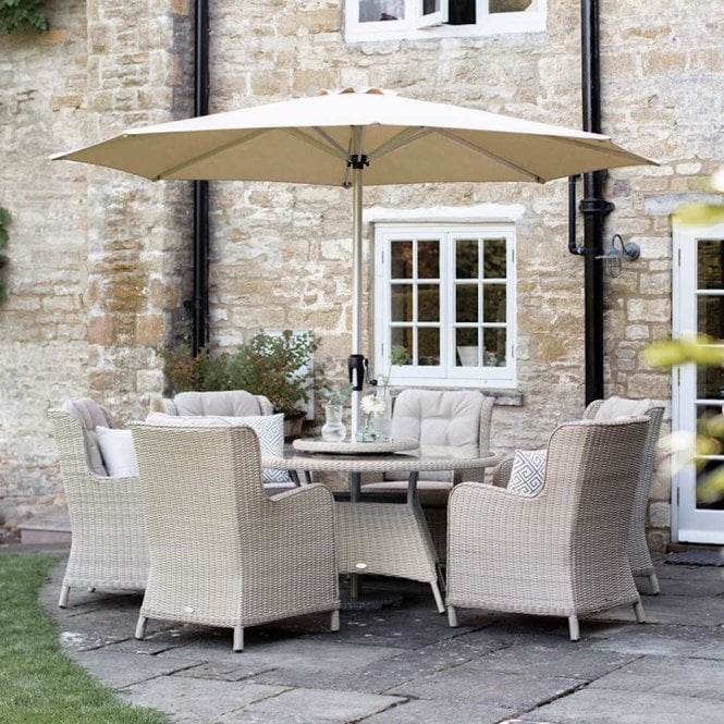 Bramblecrest Chedworth 6 Seat Dining Set - Sandstone
