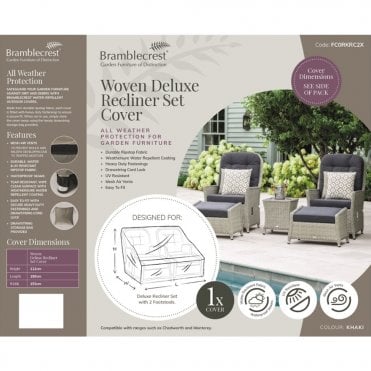 Deluxe Recliner Set Cover - Khaki