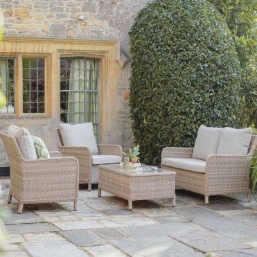 Patagonia 2 Seat Sofa with 2 Sofa Armchairs & Rectangle Coffee Table - Willow