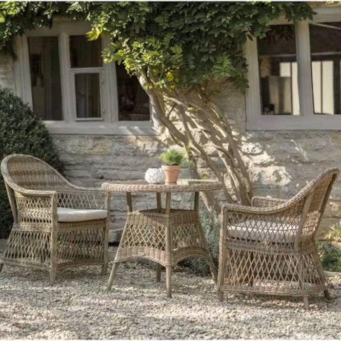 Bramblecrest Rosemoor RHS Rattan Round Bistro Set