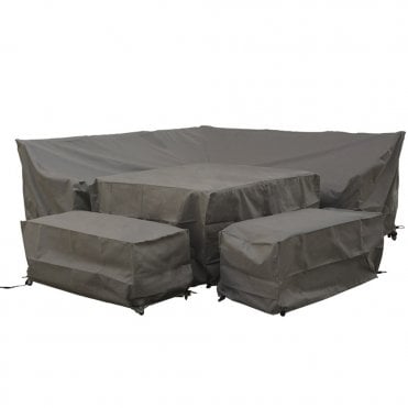 Square Corner Sofa Set Covers - Khaki