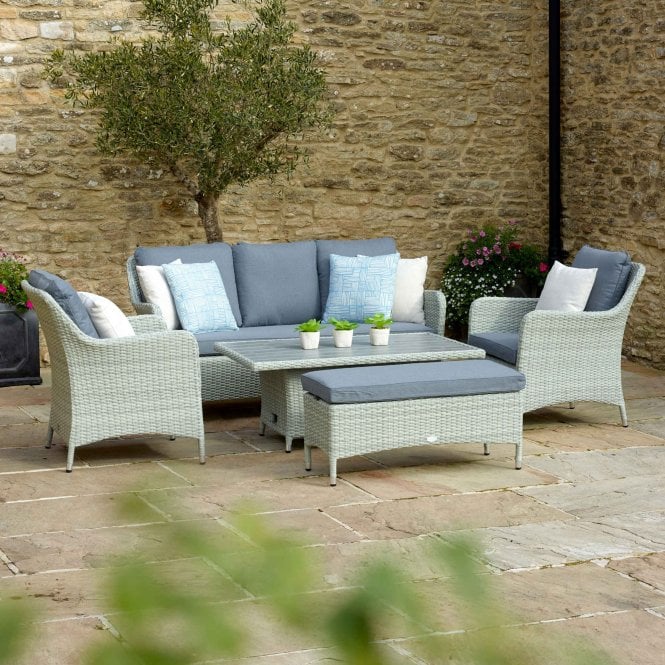 Bramblecrest Tetbury 3 Seat Sofa With Rectangular Adjustable Table - Cloud