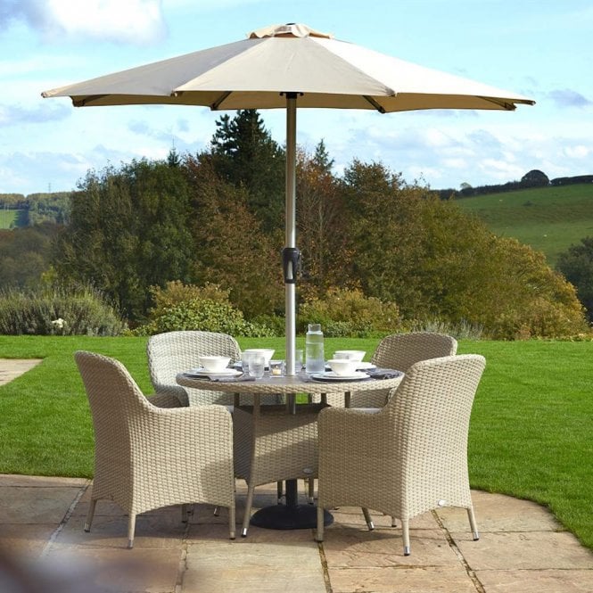Bramblecrest Tetbury 4 Seat Dining Set - Nutmeg