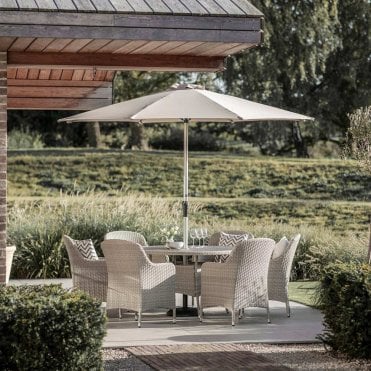 Tetbury 6 Seat Dining Set -  Nutmeg