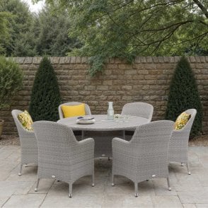 Bramblecrest Tetbury 6 Seat Round Dining Set - Graphite