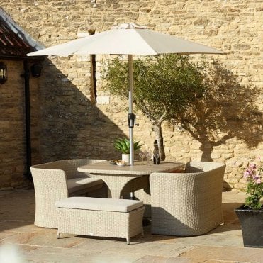 Tetbury 8 Seat Balcony Set - Nutmeg