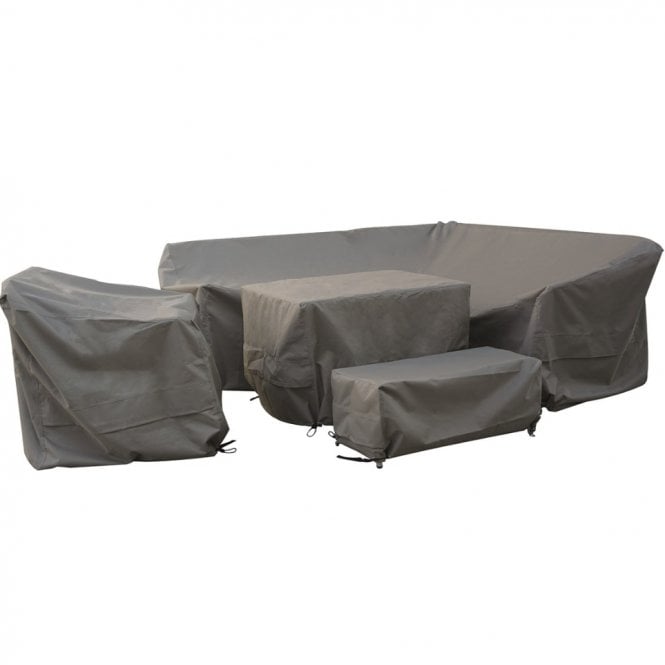 Bramblecrest Tetbury L Shaped Sofa Set Cover including Sofa Chair - Khaki