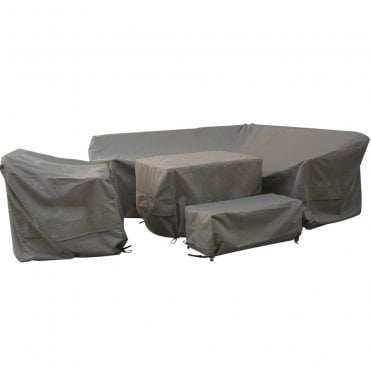 Tetbury L Shaped Sofa Set Cover including Sofa Chair - Khaki