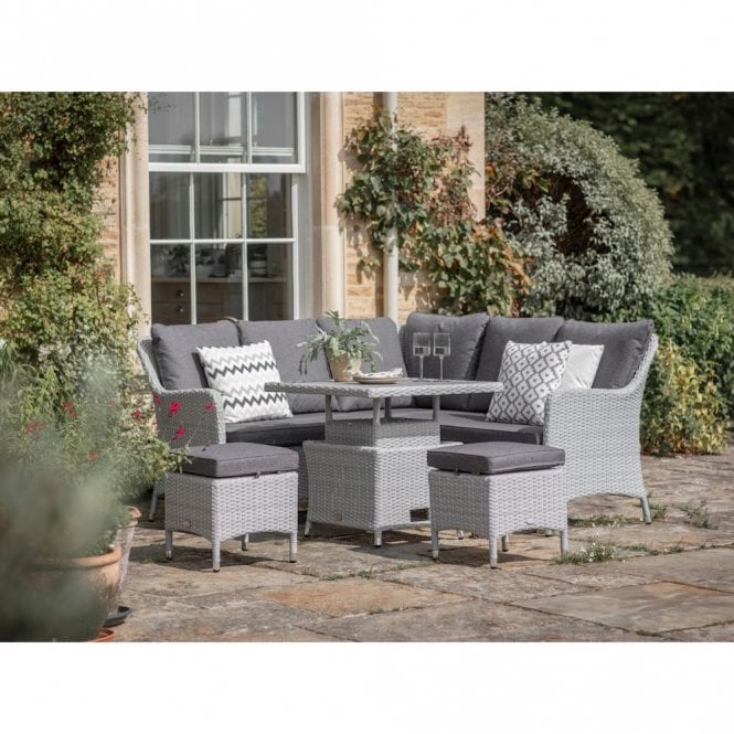 Bramblecrest Tetbury Mini Sofa With Adjustable Table & Stools - Graphite