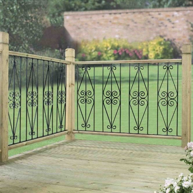 Burbage Ascot Decking Fence Panel - Pack of 2