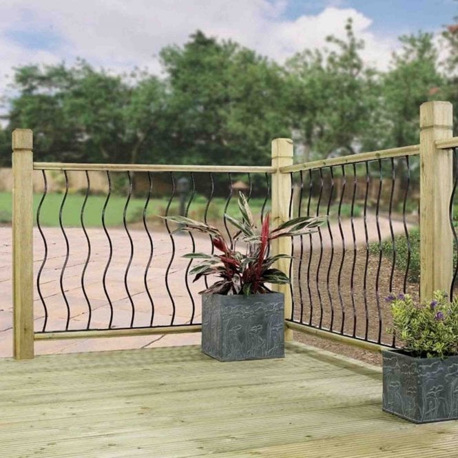 Burbage Coast Decking Fence Panel - Pack of 2