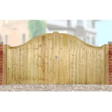 Drayton Arch Top Low Double Wooden Gate