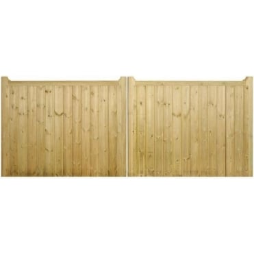 Drayton Square Top Low Double Wooden Gate