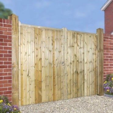 Drayton Square Top Tall Double Wooden Gate