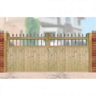 Hampton Low Double Driveway Gate