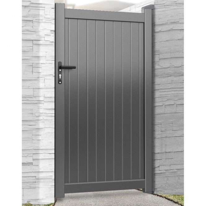 Burbage Harrogate Grey Aluminium Garden Gate