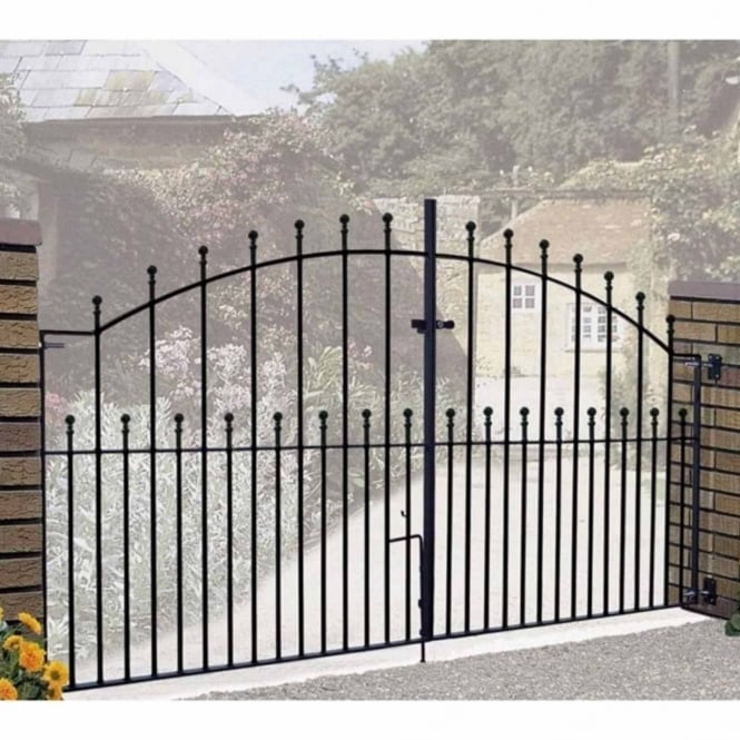 Burbage Manor Arched Double Driveway Gates - Made to Measure