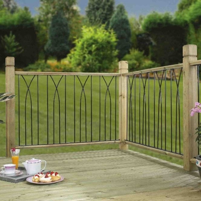 Burbage Metro Decking Fence Panel - Pack of 2