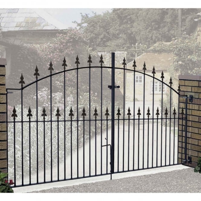 Burbage Saxon Arched Double Driveway Gates - Made to Measure