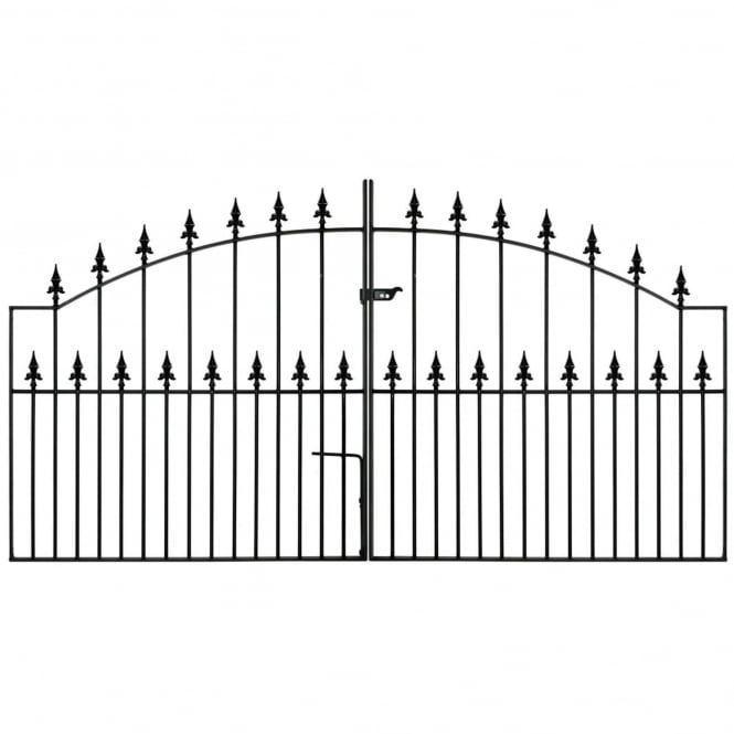 Burbage Saxon Spear Top Arched Double Driveway Gate