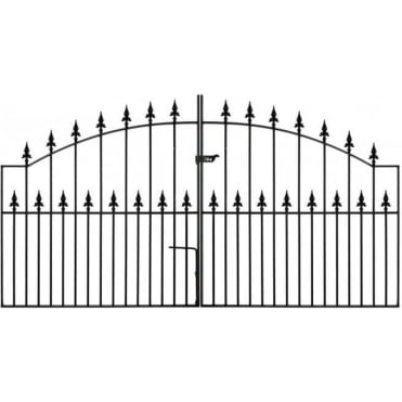 Saxon Spear Top Arched Double Driveway Gate