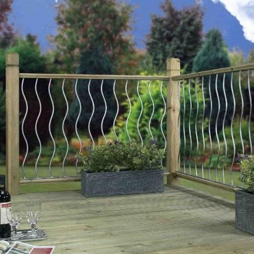 Swirl Decking Fence Panel - Pack of 2
