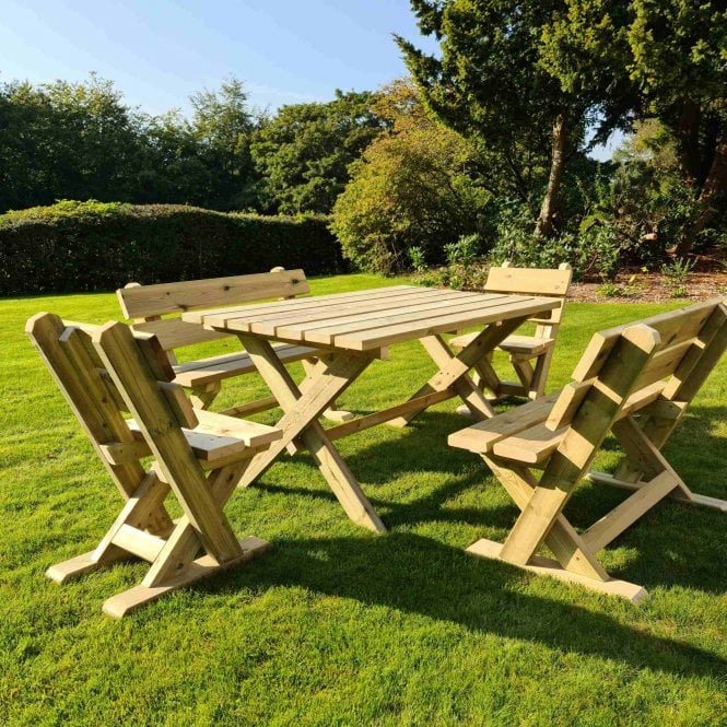 Churnet Valley Ashcombe 6 Seat Table Set