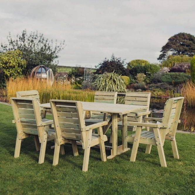 Churnet Valley Clover 6 Set Table Set With 6 Chairs