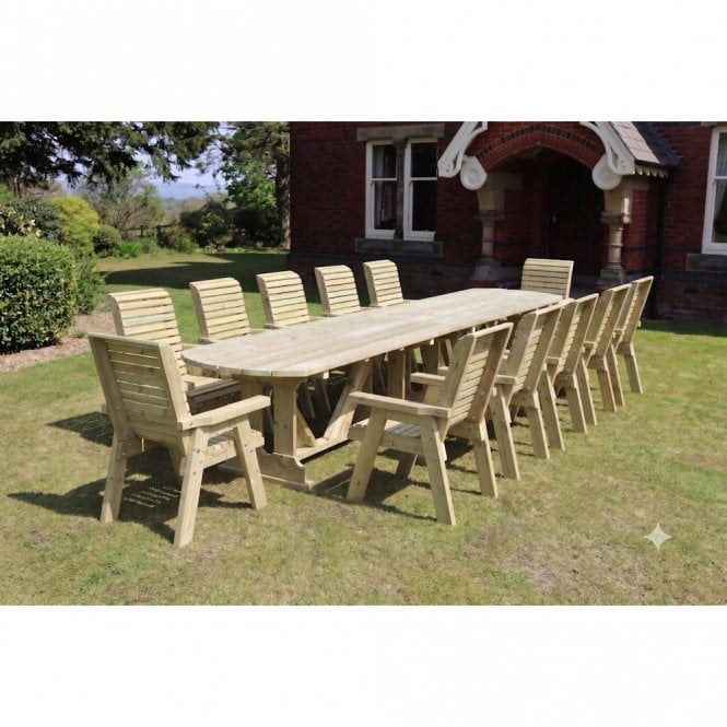Churnet Valley Ergo Large 12 Seater Table Set