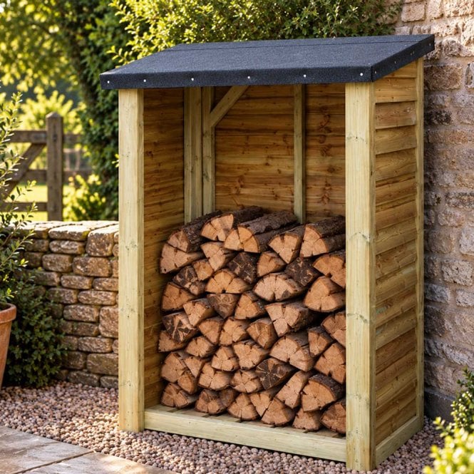 Churnet Valley Felted Heavy Duty Log Store 6X4
