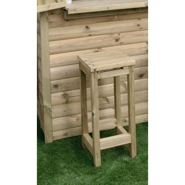 Garden Wooden Bar Stool - Single