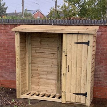 Heavy Duty Log Store with Tool Shed 6x6
