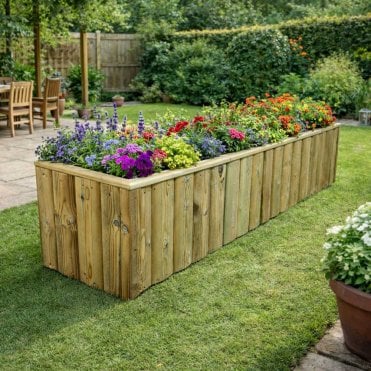 Log Lap Wooden Planter Trough 150cm