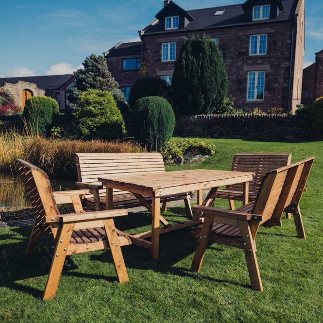 Churnet Valley Valley 10 Seat Bench With Table