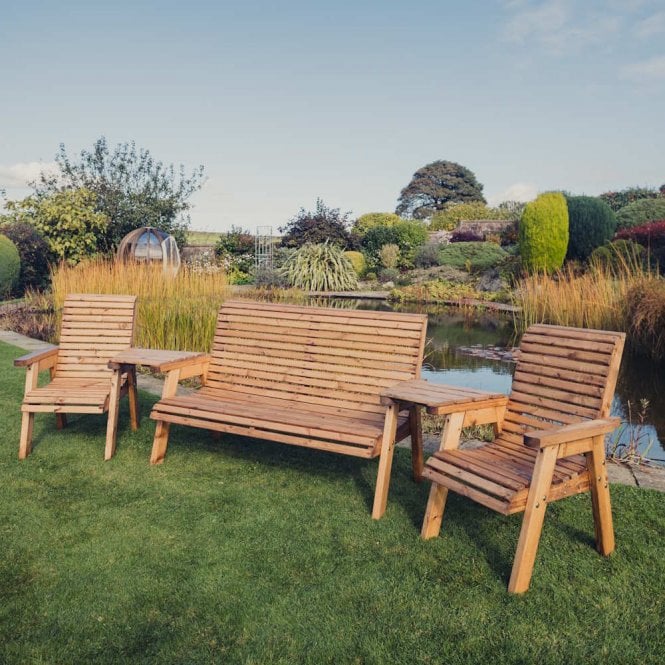 Churnet Valley Valley 5 Seat Set with Angled Tray