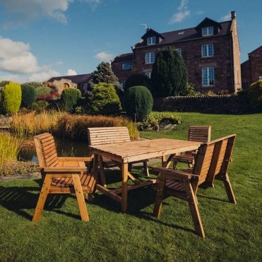 Valley 6 Seat Set With 2 Benches & 2 Chairs