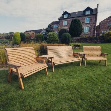 Valley 7 Seat Set With Angled Tray