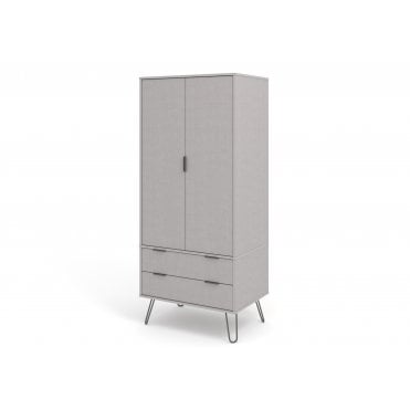 Augusta Grey 2 Door Wardrobe with Drawers