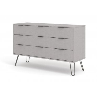 Augusta Grey 3+3 Wide Drawer Chest