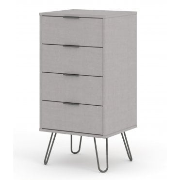 Augusta Grey 4 Drawer Narrow Chest