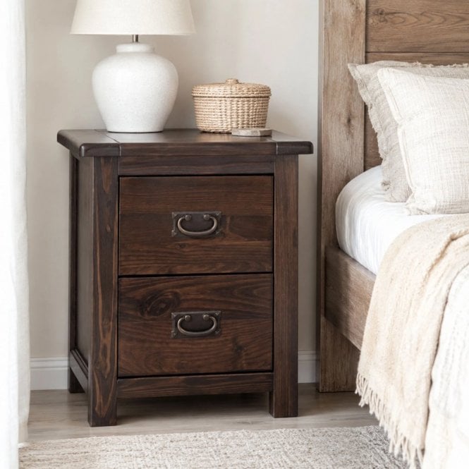 Core Boston 2 Drawer Bedside Cabinet